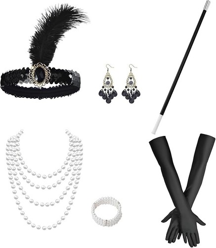6pcs 1920s accessories - 6pcs,