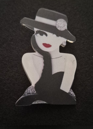 Elegant 1920 lady - 1920's, brooch