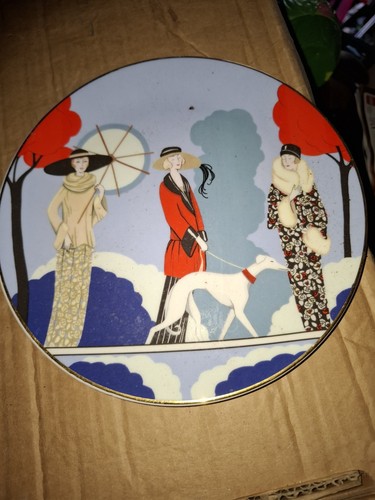 Vintage art deco plate 1920s - art,