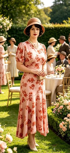 Vintage 1920s 1930s - , pink
