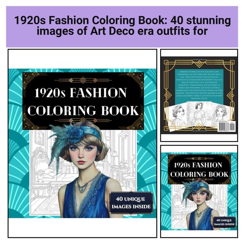 1920s fashion coloring book - 1920s,