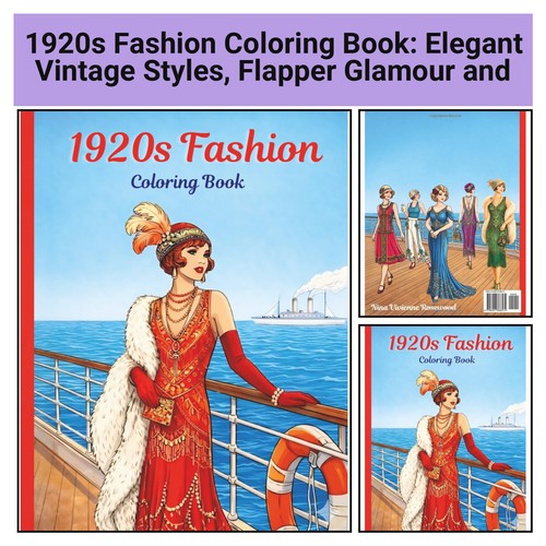 1920s fashion coloring book - 1920s,