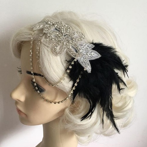 Fashion vintage black feather - fashion,