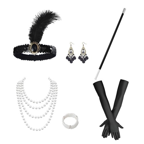 6pcs 1920s accessories for - 6pcs,