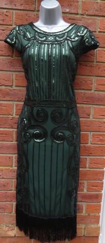 Bnwt 1920 gatsby style green - 1920's,