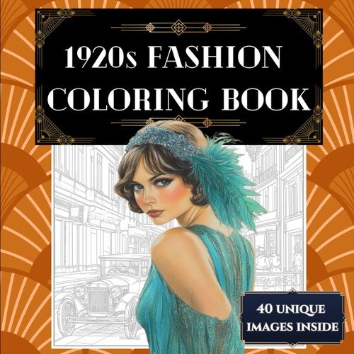 1920s fashion coloring book - 1920s,