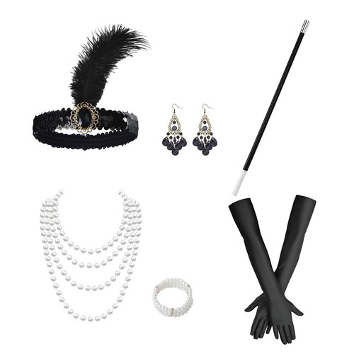 6pcs 1920s accessories for - 6pcs,